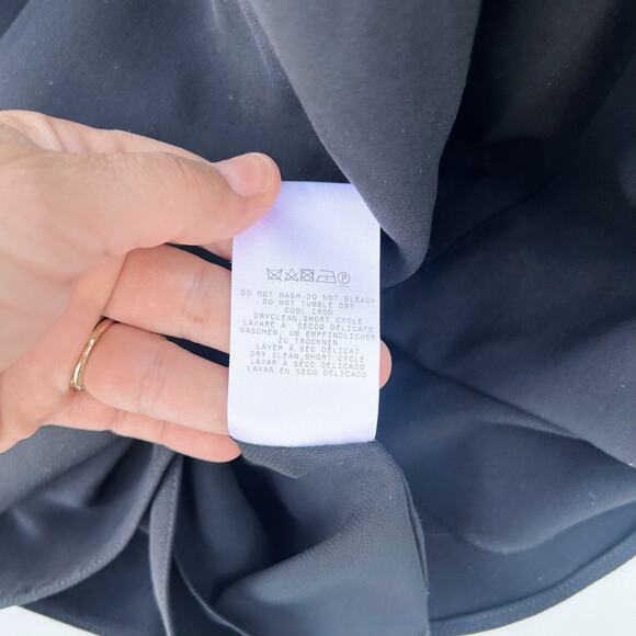 Giorgio Armani Black Silk Evening Gown Strappy Long Designer Authentic Small - Picture 10 of 10